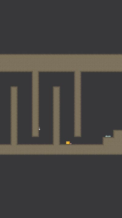 Character jumping through vertical columns