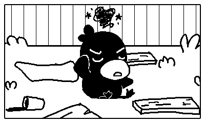 crow being dizzy