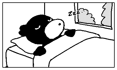 crow sleeping